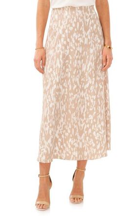 Vince Camuto Abstract Print Skirt in Soft Cream at Nordstrom, Size Large