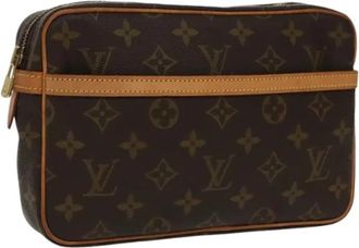 Louis Vuitton Pre-owned Canvas clutches - Dames - Vintage Clutch - Bruin - ONE Size - Leer - Vintage