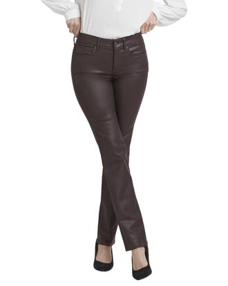 NYDJ Nydj Petite Marilyn Cordovan Coated Straight Leg Jean
