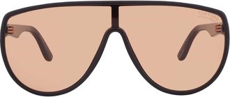 Tom Ford Achilles Photochromatic Brown Shield Mens Sunglasses FT1182 01E 00