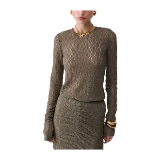 Liu Jo Top Stretch - female - Liu Jo - Long Sleeve T-Shirts - Green - L - Tops