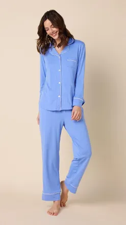The Cats Pajamas Pima Knit Pajama Set in Provence at Nordstrom, Size X-Large