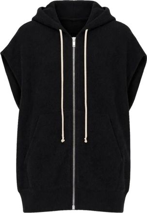 Rick Owens Gilet in maglia - Heren - Vesten met rits - Zwart - M - Hoodies & sweatvesten