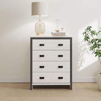GFW Boston 4 Drawer Chest of Drawers in White
