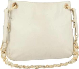 Prada Pre-owned Vintage Leren Schoudertas - Dames - Vintage Schoudertas - Wit - ONE Size - Leer - Vintage