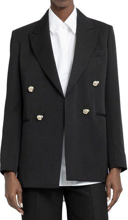 Lanvin Womens Black Virgin Wool Blazer Clothing