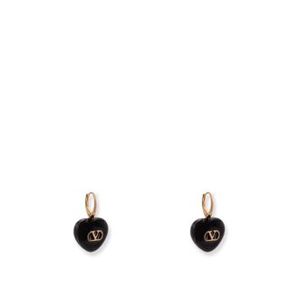Valentino Garavani Earrings, female, Black, Size: ONE SIZE Coeur Royal Earrings