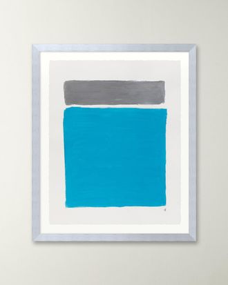 RFA Fine Art Platinum Sky 4 Framed Acrylic Painting by Deborah Fine