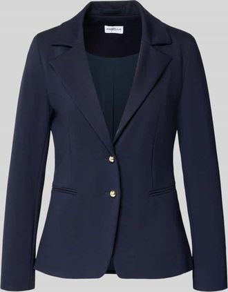 Marella Slim Fit Blazer aus Viskose-Mix Modell Ritmo in Marine, Gr&ouml;&szlig;e 34