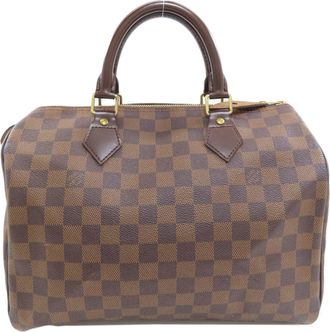 Louis Vuitton Damier Canvas Ebene Damier Canvas Boston Bag (Pre-Owned)