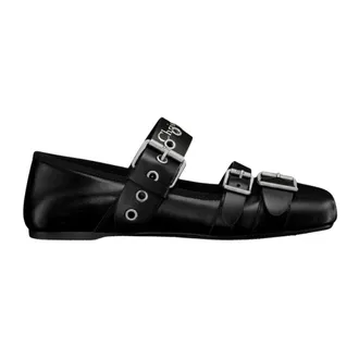 Dior Schoenen, Dames, Zwart, 36 EU, Punk Ballerina Schoenen
