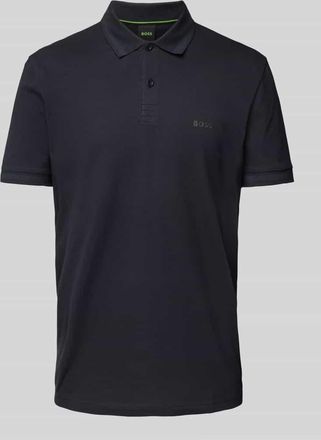 HUGO BOSS Poloshirt mit Label-Detail in Dunkelblau, Größe S