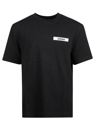 Jacquemus Black Cotton Gros Grain T-Shirt