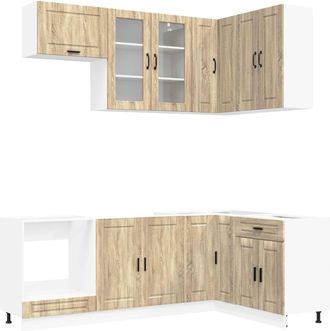 vidaXL Unidad De Cocina Porto 8 Uds. Roble Sonoma Madera De Ingenier&iacute;a Vidaxl