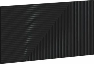 vidaXL Cabecero Montada En La Pared Haarlem Negro Madera De Ingenier&iacute;a Vidaxl