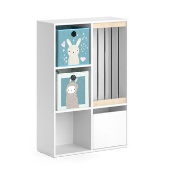 Vicco Estanter&iacute;a Infantil Luigi, Blanco, 72 X 107.8 Cm Con 2 Cajas Plegables Opt.6 Vicco