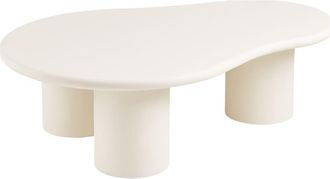 Moloo Mesa de centro org&aacute;nica con efecto hormig&oacute;n 80x120 cm