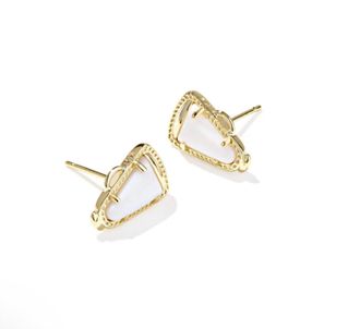 Kendra Scott Womens Cheer Stud Earrings In Gold White Mop