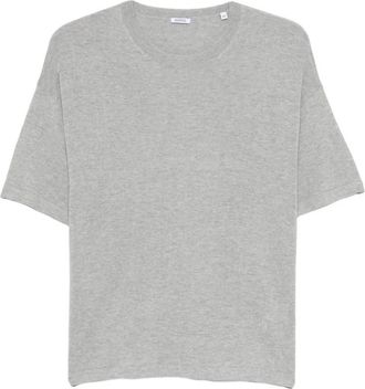 Aspesi T-shirt met ronde hals en korte mouwen - Dames - T-shirts - Grijs - S - Tops