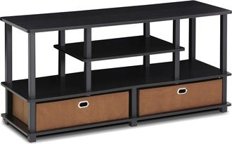 Furinno JAYA Large TV Stand for up to 50-Inch TV with Storage Bin