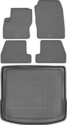OEM Juego De Alfombrillas De Goma Para Coche Y Alfombrilla Para Maletero Para Ford Focus Iii Estate (2011-2018)