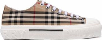 Burberry Brown Brown Check Sneakers