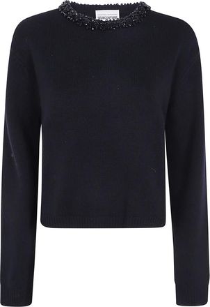 Semicouture Truien & Vesten, Dames, Zwart, M, Round-neck Truien