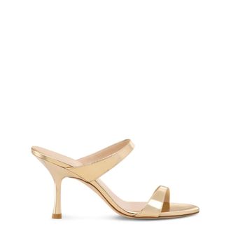 Stuart Weitzman Heeled Mules, female, Yellow, Size: 7 1/2 US Nudist Slide 85
