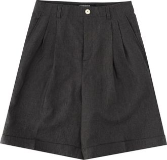 Jacquemus Neutrals Cotton Loose Front-Pleat Shorts