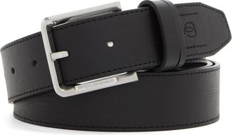 Piquadro Leren Riem met Doornsluiting - Tebe - Heren - Riemen - Zwart - ONE Size - Leer - Accessoires