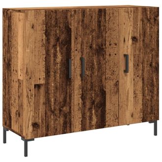 Berkfield Home Sideboard Old Wood 90x34x80 cm Engineered Wood in Brown | Size: 90 x 34 x 80 cm