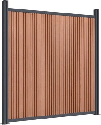 vidaXL Panel De Valla Wpc Marr&oacute;n 180x186 Cm Vidaxl