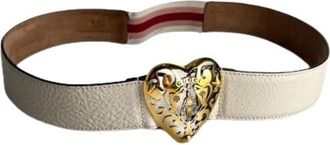 Gucci Pre-owned Vintage Leren Riem - Dames - Vintage Accessoires - Wit - ONE Size - Leer - Vintage