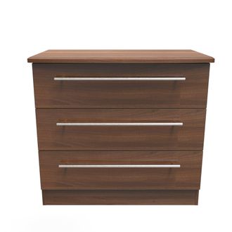 Welcome Furniture Sofia Ready Assembled 3 Drawer Chest in Noche Walnut - Welcome Furniture | TJ Hughes