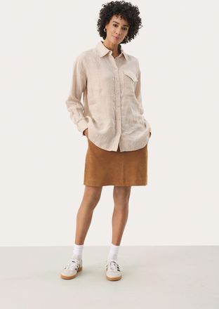 Part Two Overhemd met lang mouwen Oversize fit French Oak cream