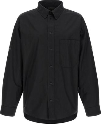 Balenciaga Black Logo Patch Shirt