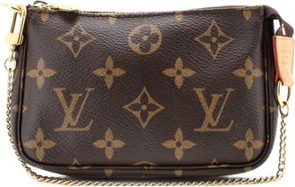 Louis Vuitton Pochette Accessoires Monogram Canvas Mini clutch bag - women - Fabric - One Size - Brown