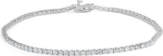 House of Brilliance 14K White Gold 2.0 Cttw Lab Grown Round Diamond Tennis Bracelet