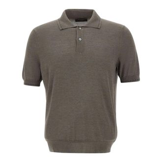 Gran Sasso Polo Shirt - male - Gran Sasso - Polo Shirts - Gray - S - Tops