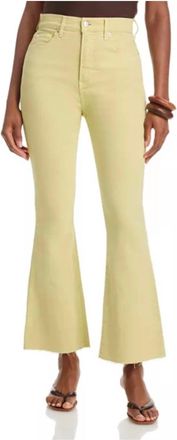 Veronica Beard Carson High Rise Ankle Flare Jeans In Pistachio