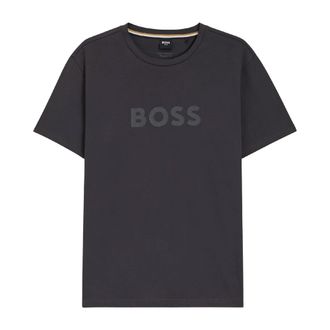 HUGO BOSS Heren Logo Strand T-Shirt (Grijs)