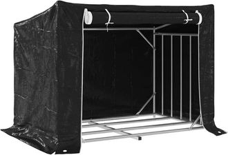 vidaXL Le&ntilde;ero Cubierta Lluvia 150,5x100,5x110,5 Cm Acero Galvanizado Vidaxl