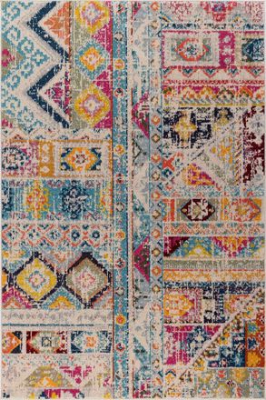 Nazar Rugs Alfombra de sal&oacute;n vintage - pelo corto y suave multicolor 160x230
