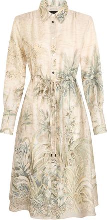 Liu Jo Midi-jurk met bloemenprint - Beige