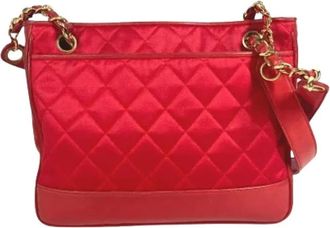 Chanel Pre-owned Cross Body Bags, female, Red, Size: ONE SIZE Pre-owned Vintage Shoulder Tote Bag