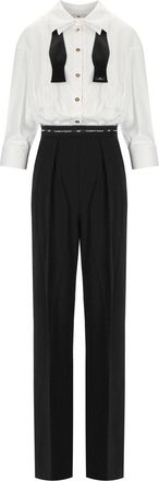 Elisabetta Franchi TUTA BICOLORE CON CRAVATTA ELISABETTA FRANCHI