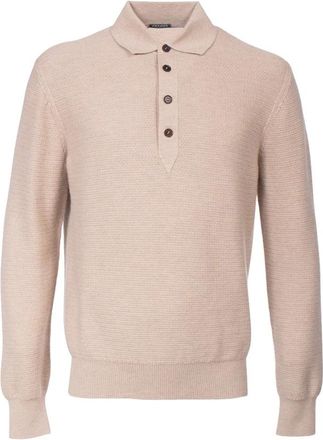 Ermenegildo Zegna Oasi Kasjmier Polo - Heren - Polos - Beige - XL - Kasjmier - Tops