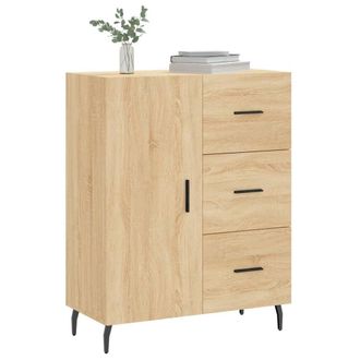 Berkfield Home Sideboard Sonoma Oak 69.5x34x90 cm Engineered Wood in Light Brown