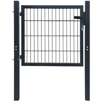 Berkfield Home Fence Gate Steel Anthracite 105x150 cm
