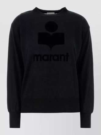 Isabel Marant klowia linen crew neck long sleeve t-shirt